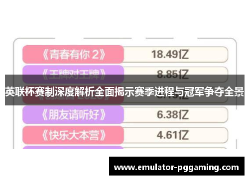英联杯赛制深度解析全面揭示赛季进程与冠军争夺全景